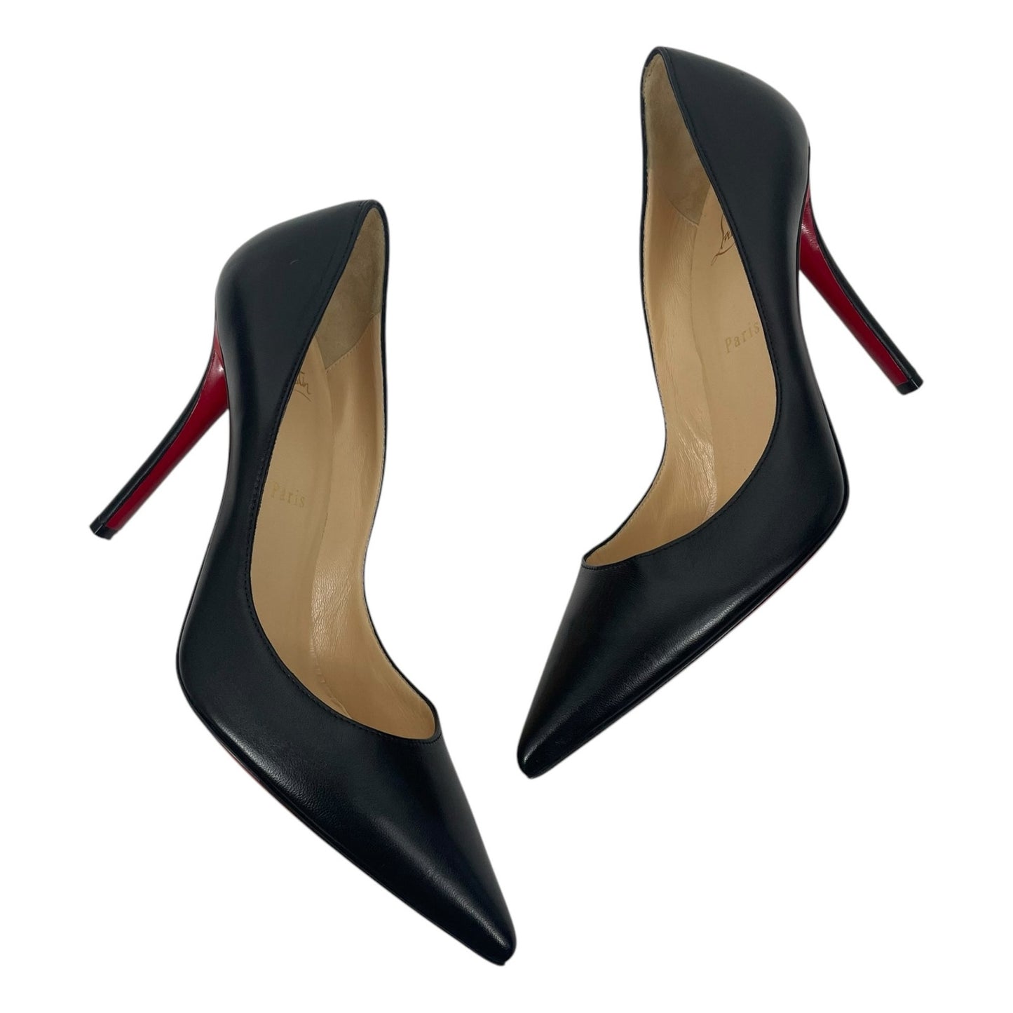 Christian Louboutin Apostrophy 100mm Nappa Leather Pumps Black Size 39
