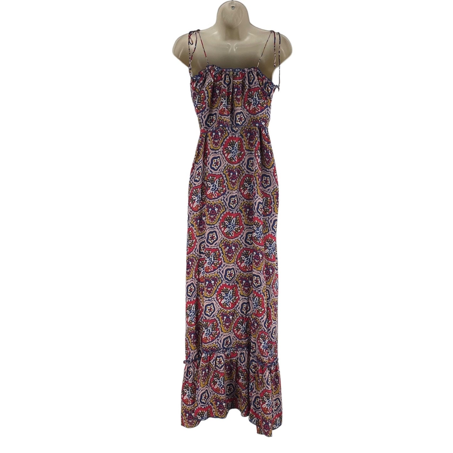 Antik Batik Sam Layered Printed Voile Maxi Dress Red Size S/ 38