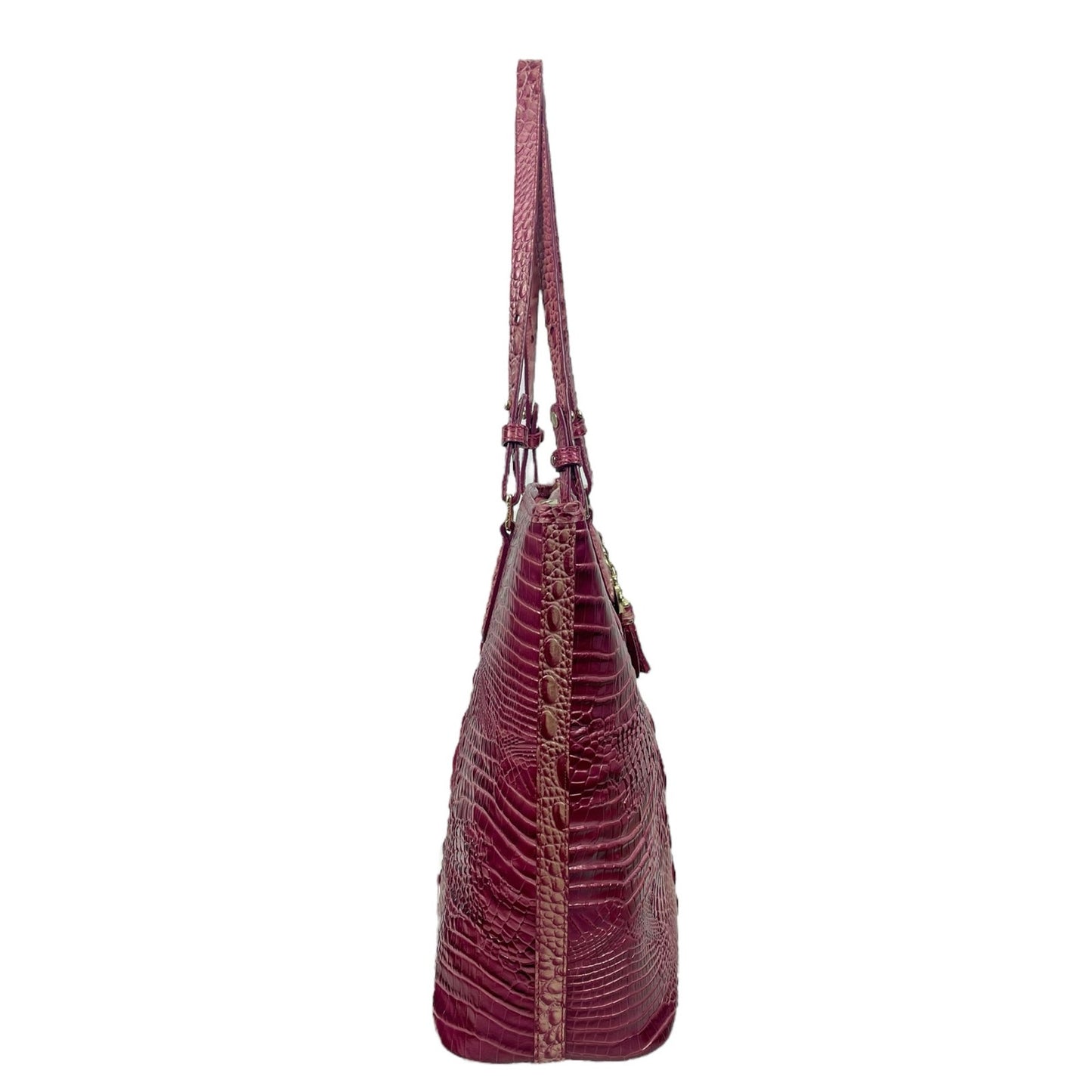 Brahmin Asher Tote Bag Shoulder Bag Magenta Ombre Melbourne Leather Pink