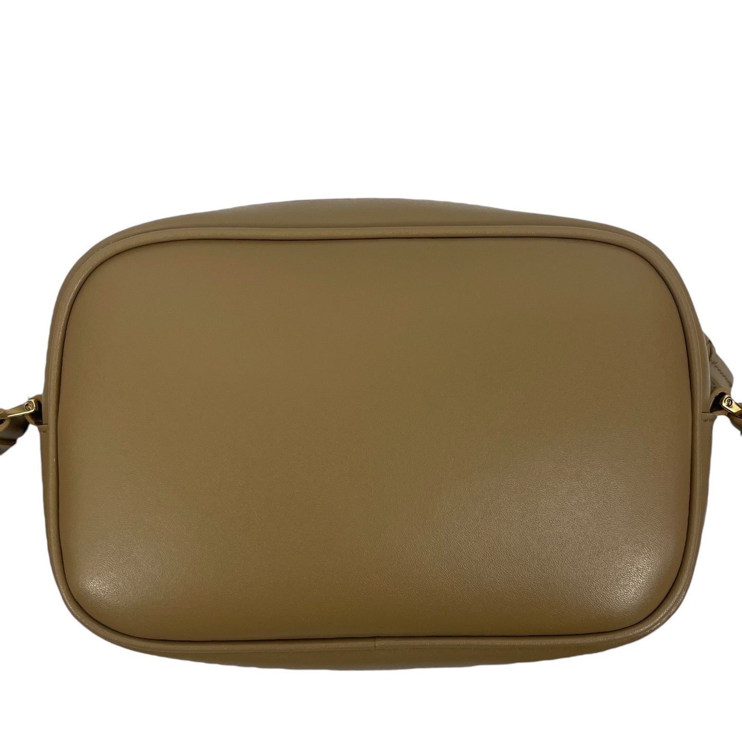 Salvatore Ferragamo Calfskin Vara Bow Crossbody Camera Bag Camel Tan