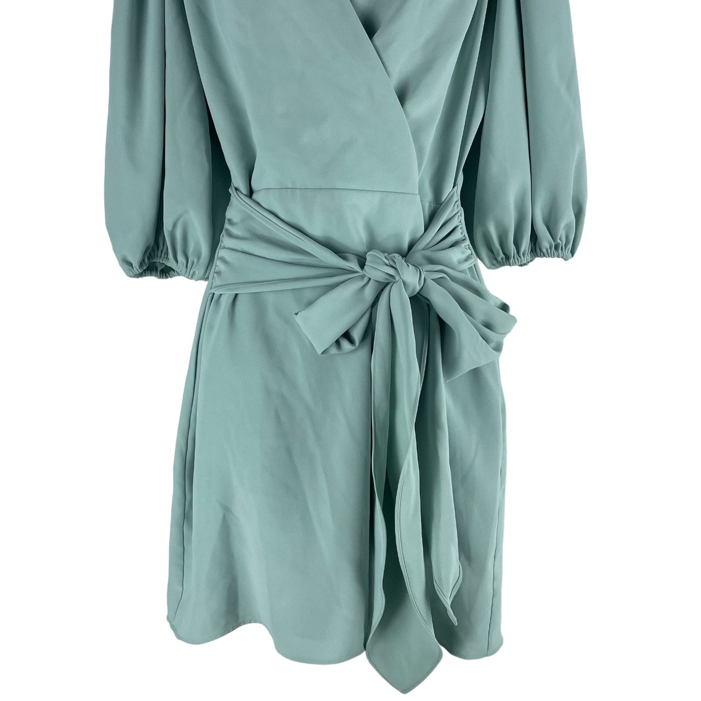 Amanda Uprichard Alida Waist Tie Mini Dress Waist Tie Sage Green Size S