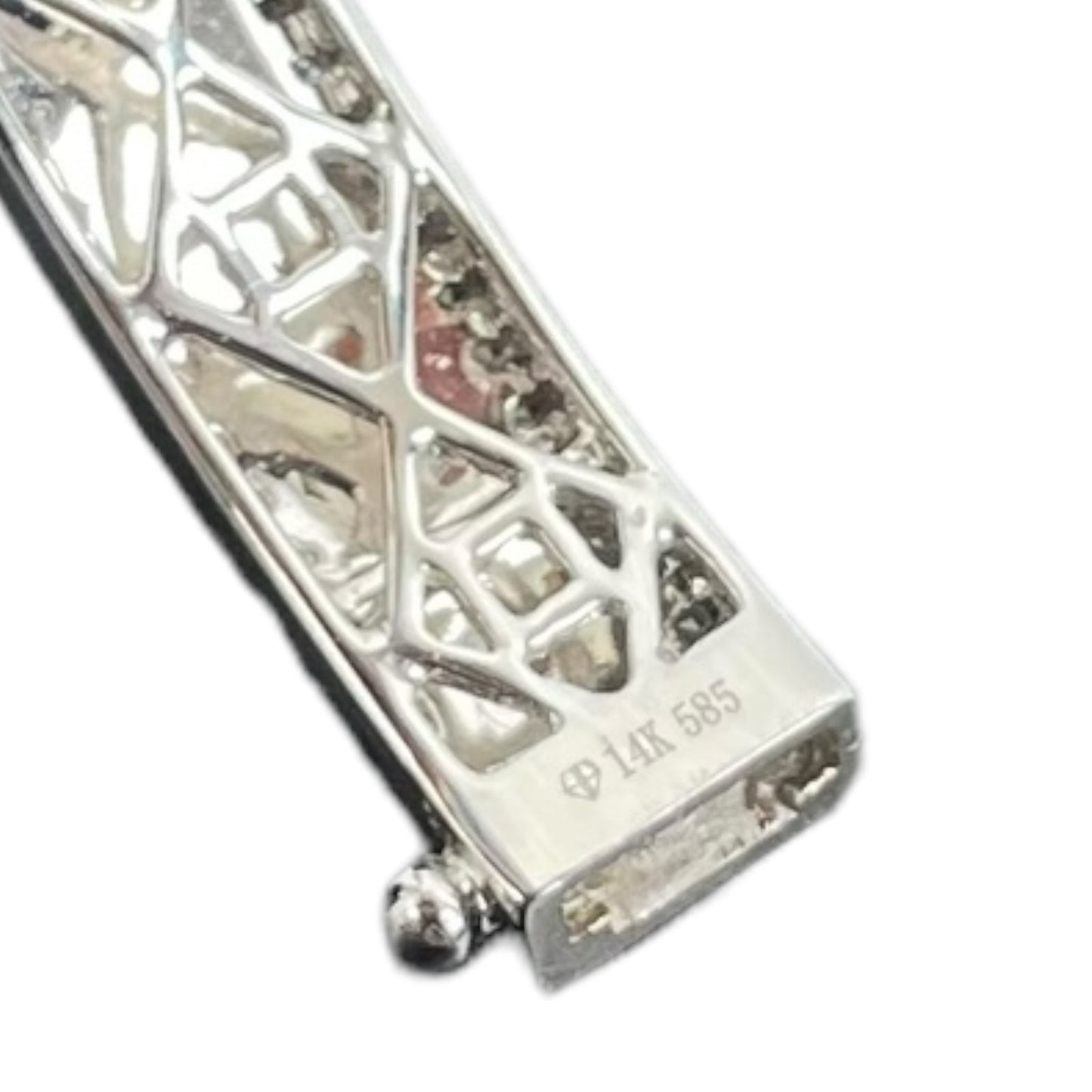 Ring Concierge Diamond Border Bangle 14K White Gold 16cm