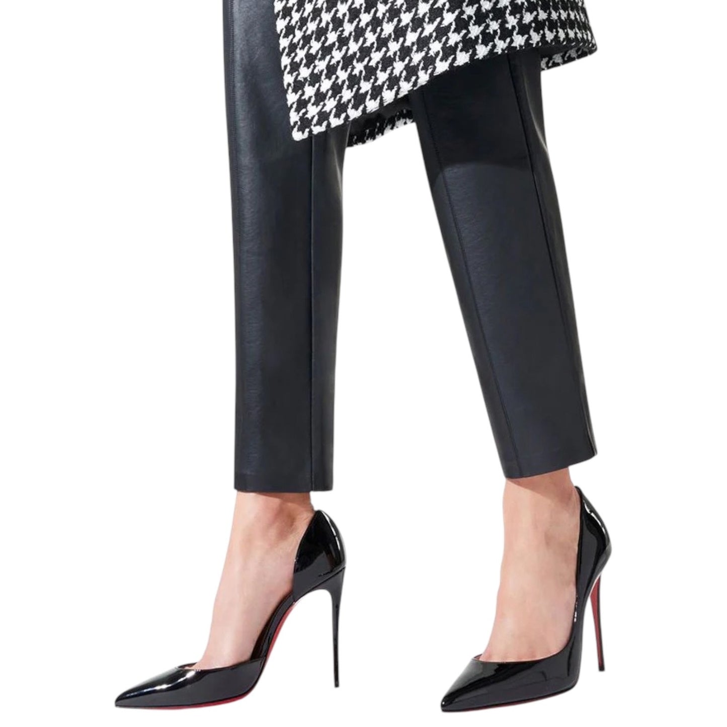 Christian Louboutin Iriza 100 d'Orsay Patent Leather Pump Black Size 37.5