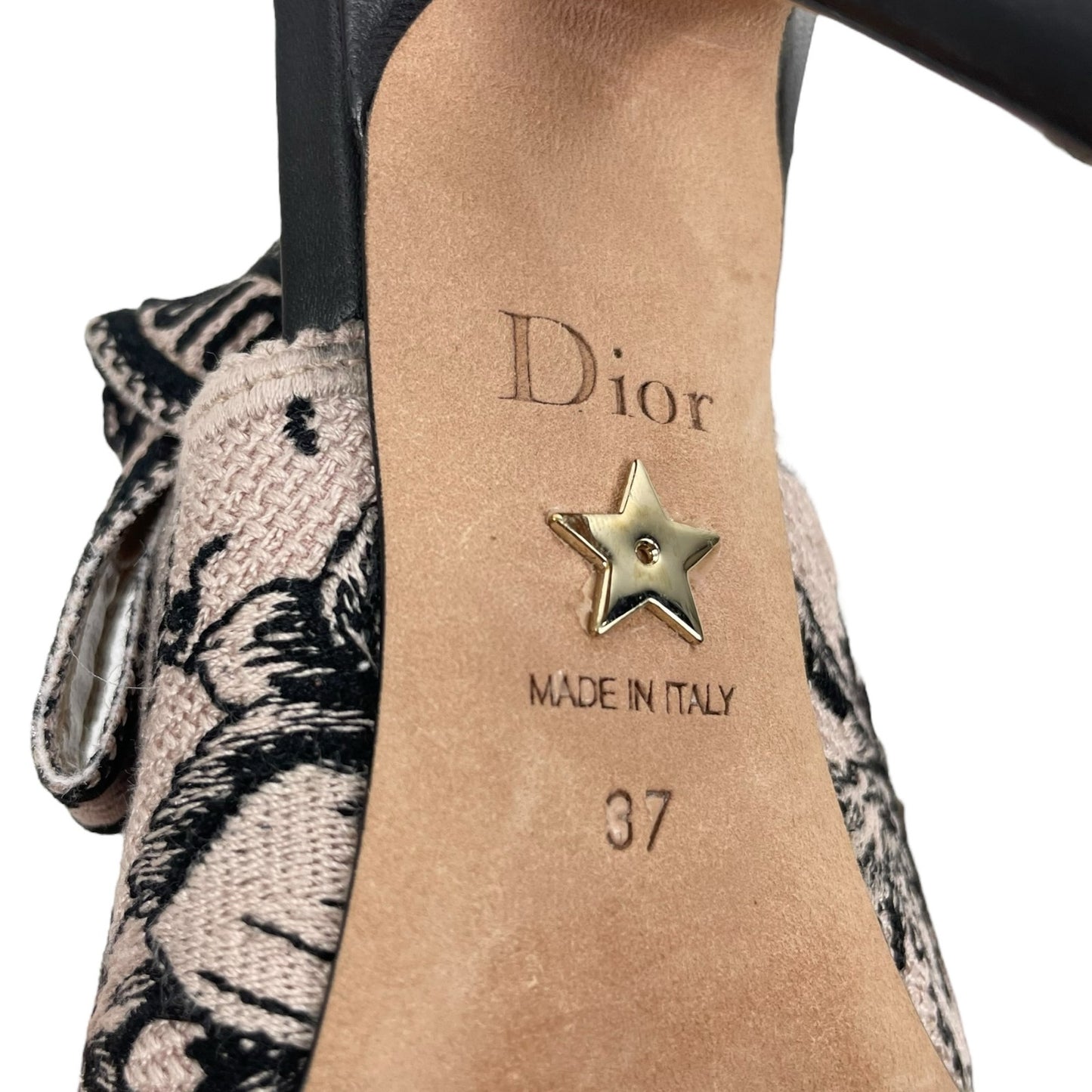 Christian Dior Jardin Botaniqu J'Adior Slingback 100mm Pumps Nude Size 37