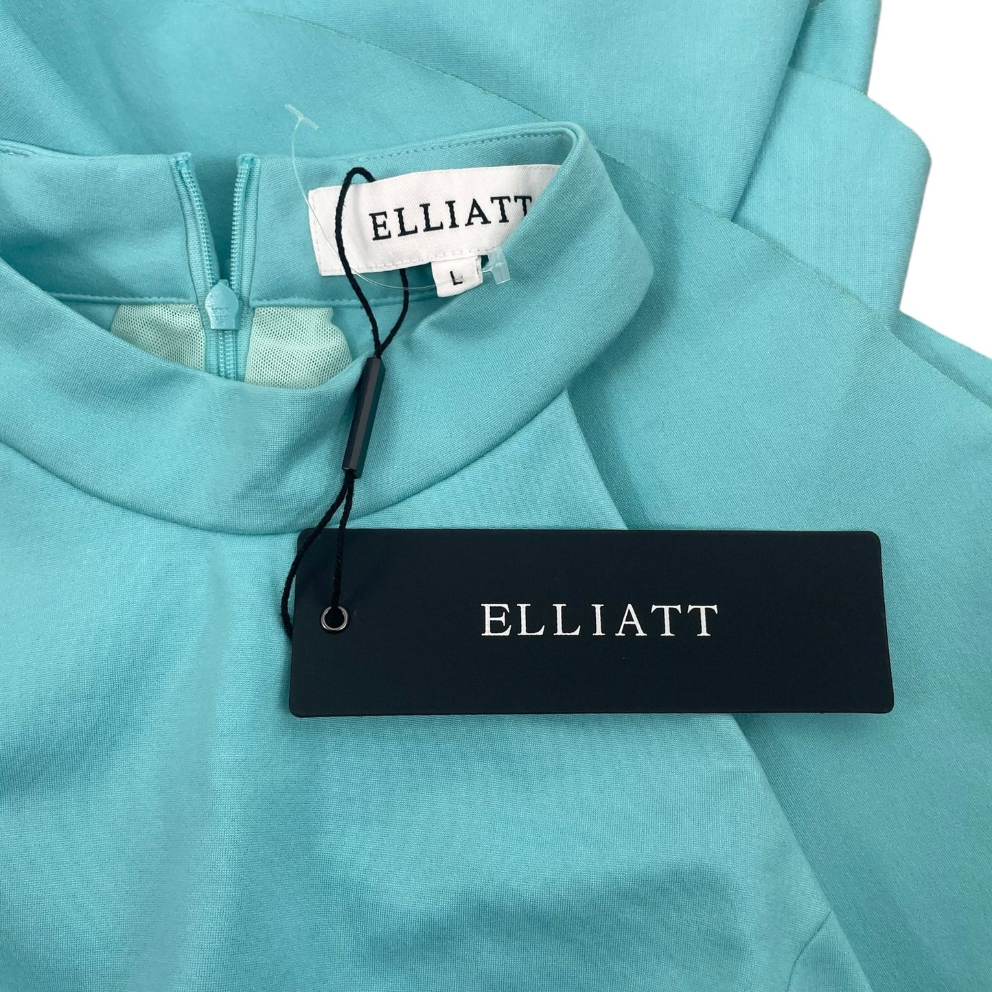 Elliatt Spectar Waist Cutout Gown Dress Asymmetrical Hem Blue Size L
