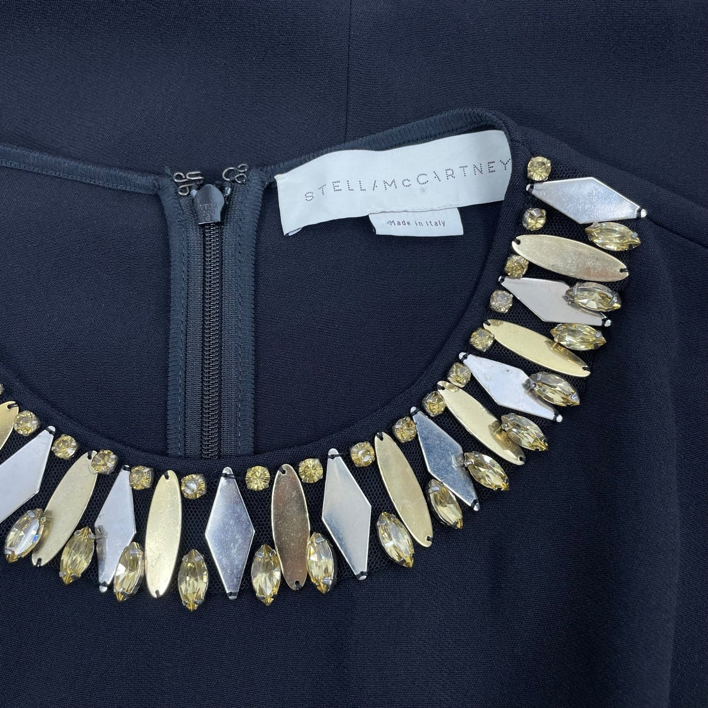 Stella McCartney Jewel Embellished Black Cocktail Dress Size 40/ S