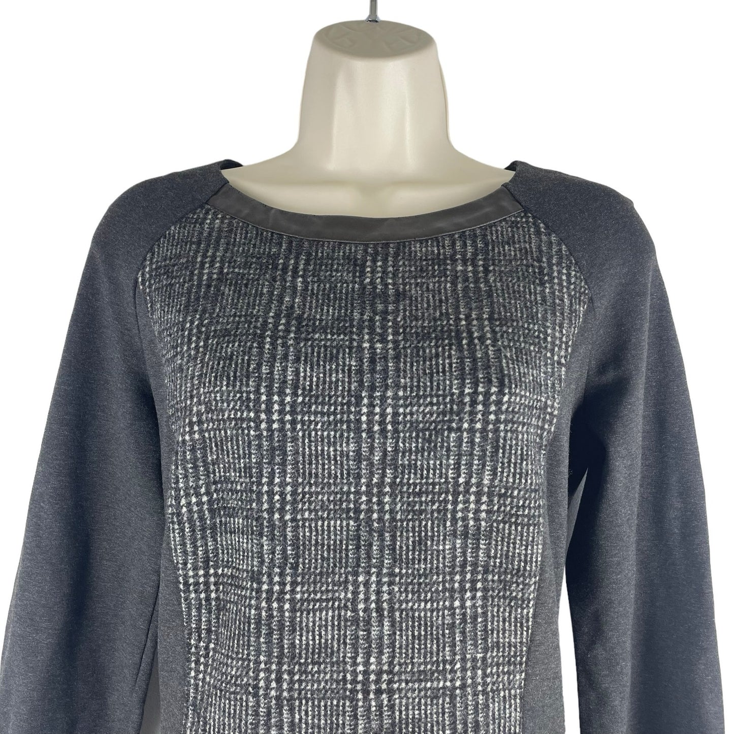 Weekend MaxMara Wool Blend Houndstooth Sheath Mini Dress Gray Size S
