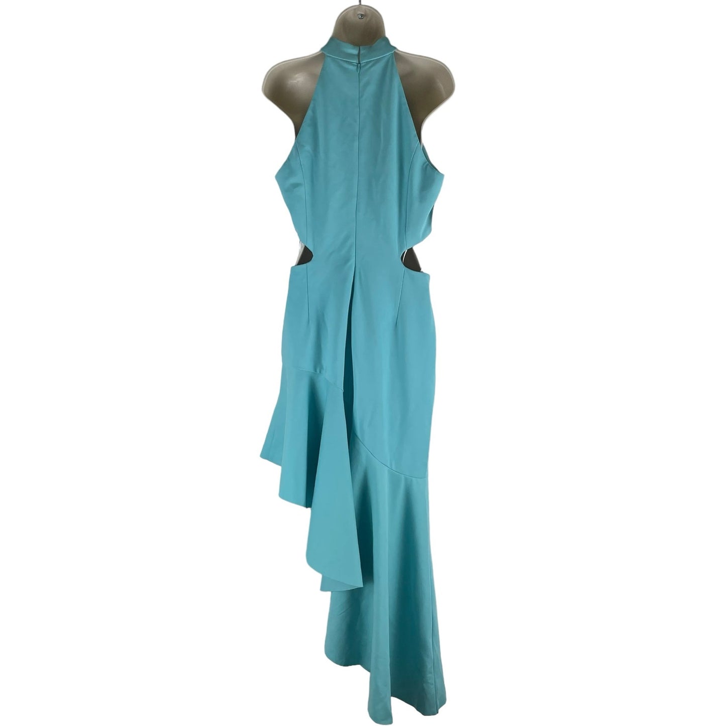 Elliatt Spectar Waist Cutout Gown Dress Asymmetrical Hem Blue Size L