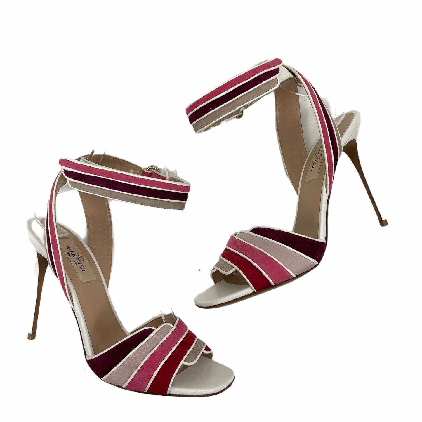 Valentino Garavani Rainbow Ankle Wrap Sandals High Heel Size 37