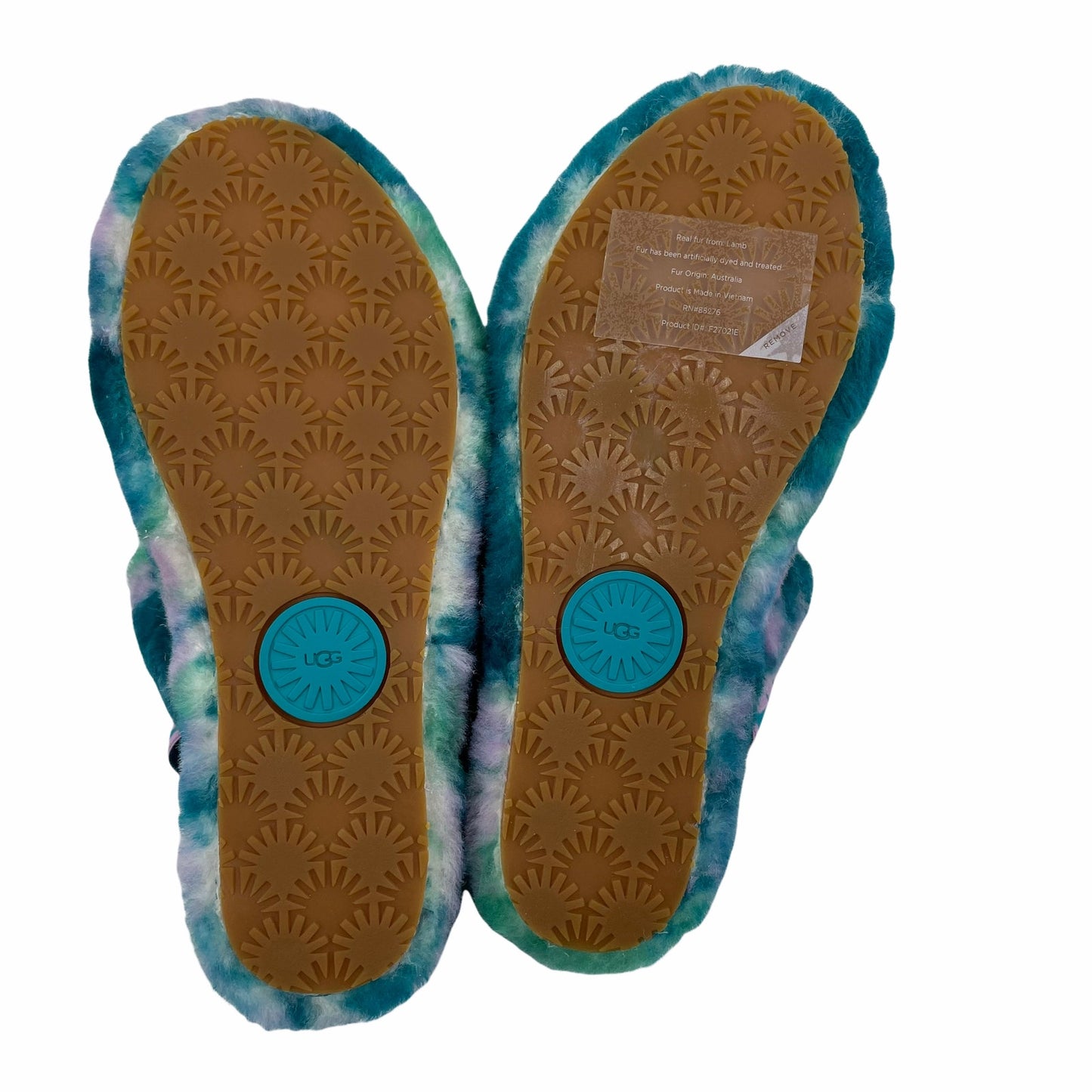 UGG Australia Oh Yeah Marble Sldie Sandals Green Size 6