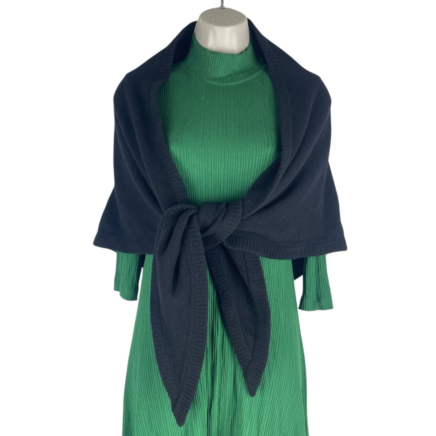 Toteme Triangle Wool & Cashmere Blend Scarf Wrap Black One Size