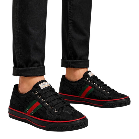 Gucci Off the Grid 1977 Low Top Sneakers Tennis Shoes Black Size 11/ 11.5