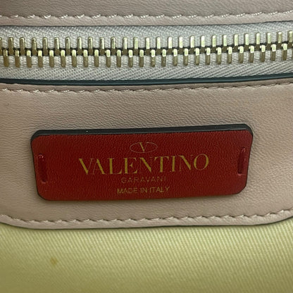 Valentino Garavani Candystud Medium Top Handle Leather Bag Rockstud Pink