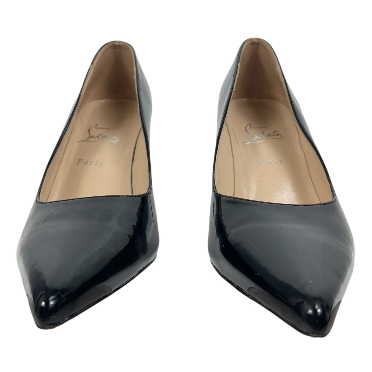 Christian Louboutin Kate 85mm Patent Leather Pump Black Size 42