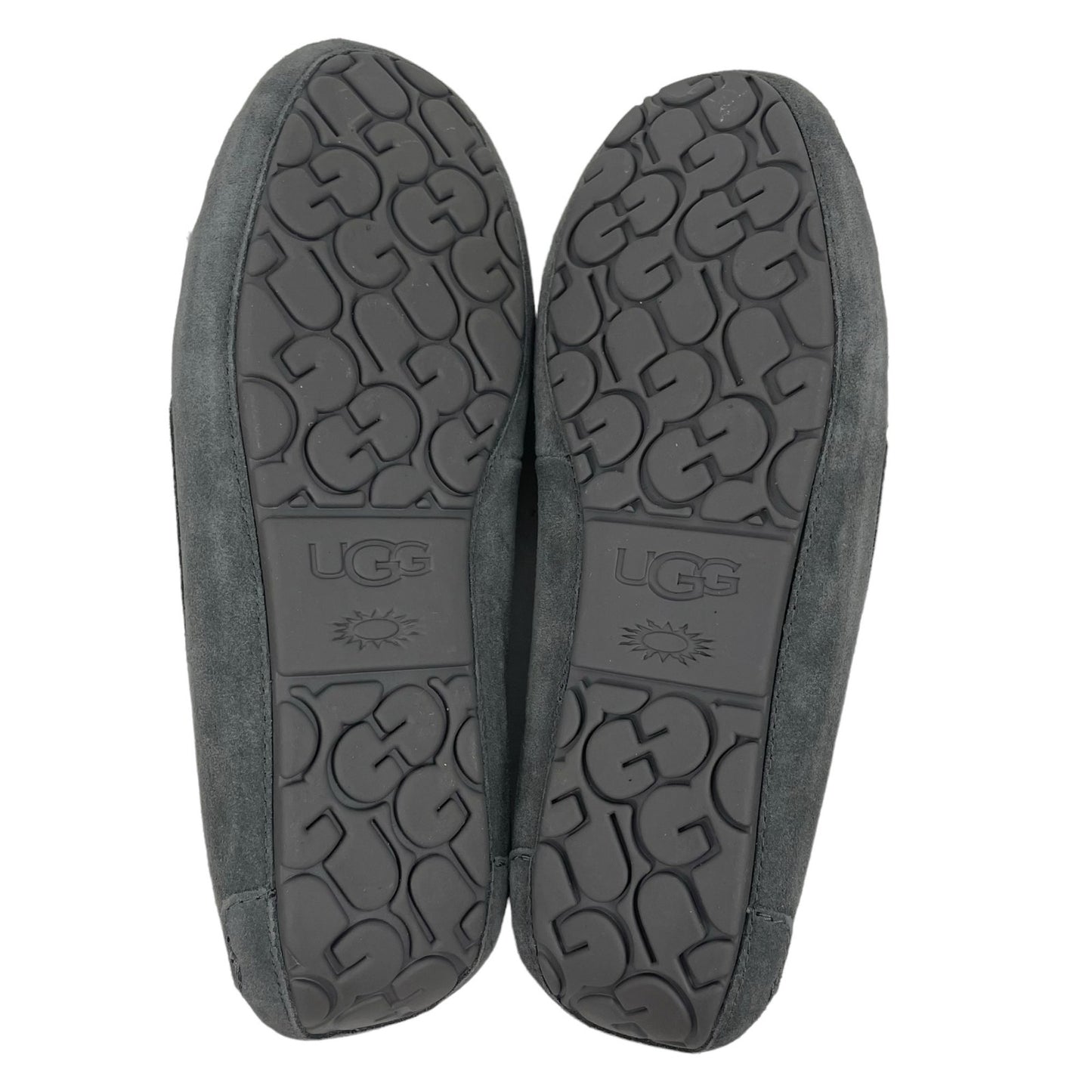 UGG Australia Corvin Loafers Charcoal Grey Shearling Lining Size 10