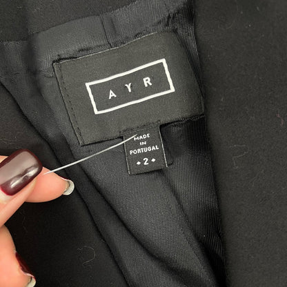 AYR The Coast Double Breasted Blazer Jacket Black Size 2