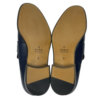 Gucci Interlocking GG Supple Lamb Leather Loafer Blue Size 9/ US 9.5