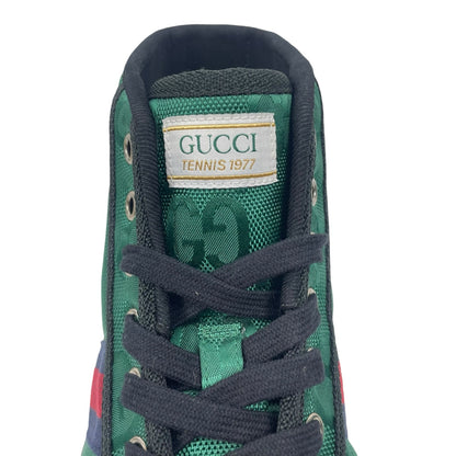 Gucci Off the Grid High Top Sneakers 1977 Tennis Shoes Green Men Size 8/ 8.5