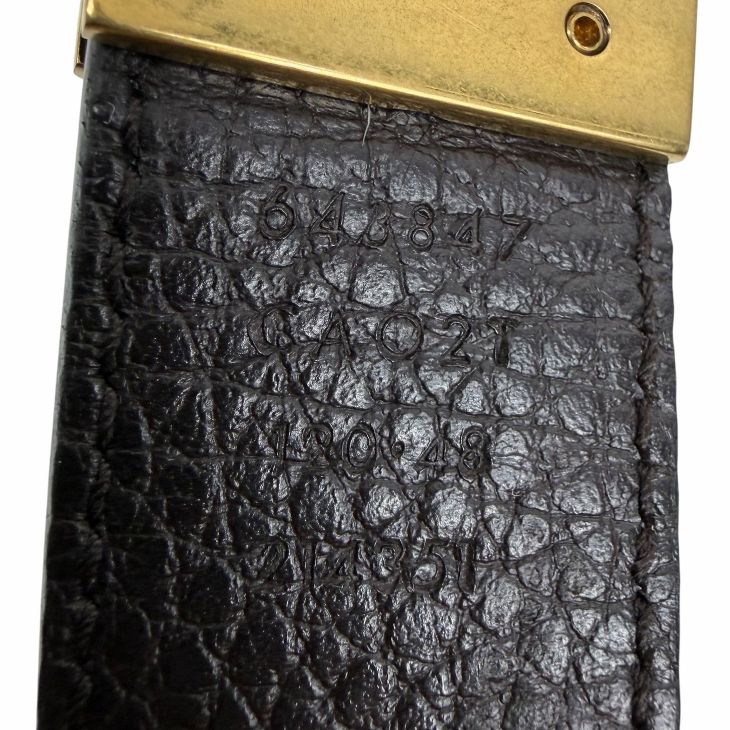 Gucci Double GG Reversible Leather Belt Black Brown Gold Buckle Size 120/ 48