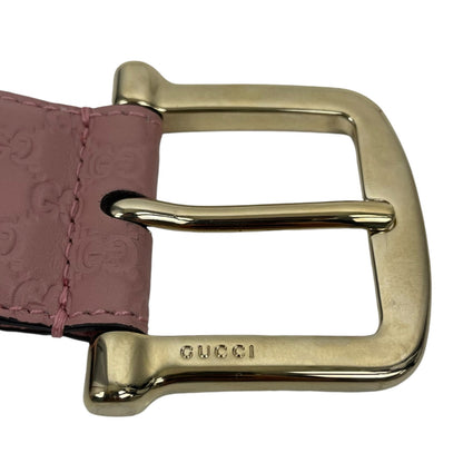 NEW Gucci Micro Guccissima Monogram Wide Leather Belt Pink Size 90/36