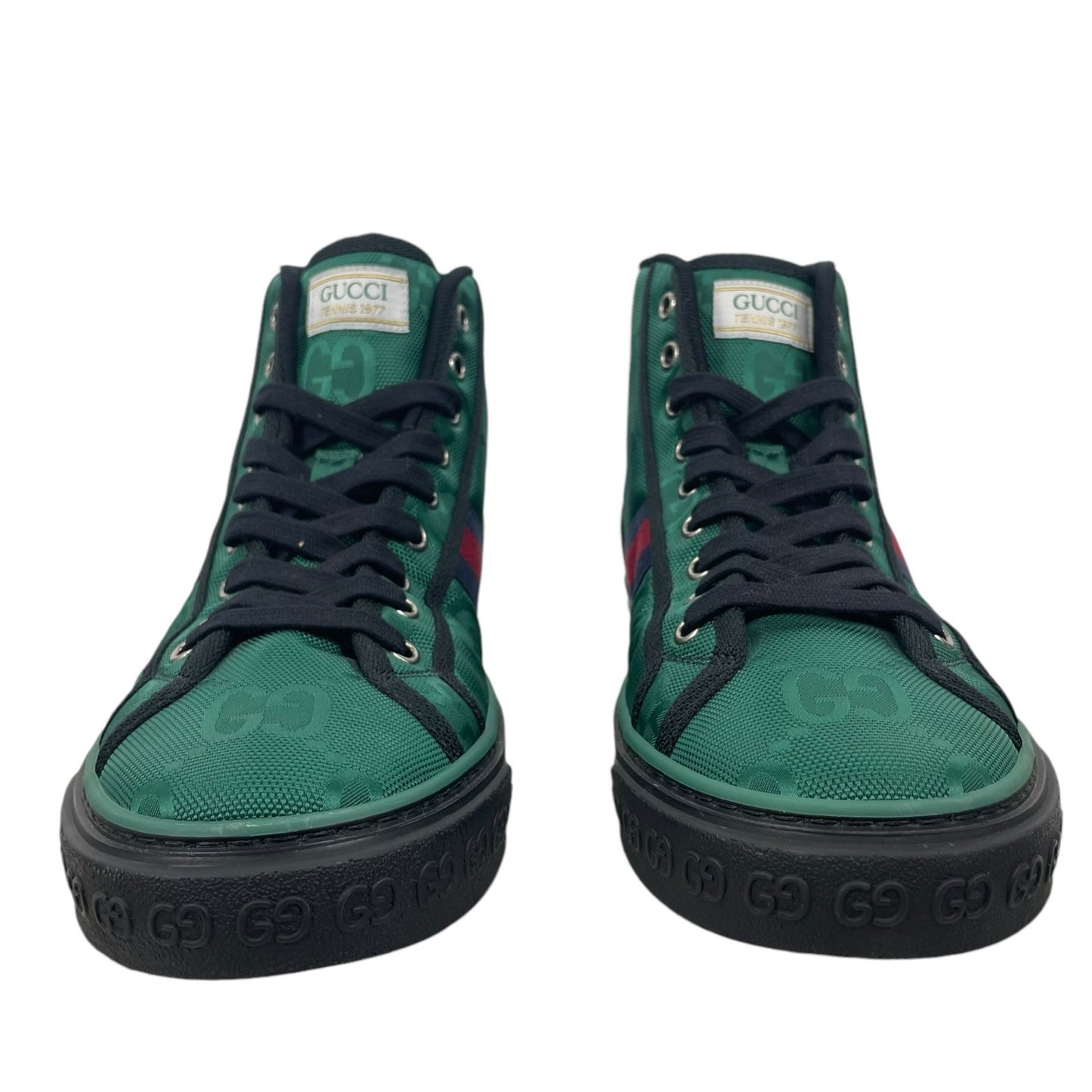 Gucci Off the Grid High Top Sneakers 1977 Tennis Shoes Green Men Size 8/ 8.5