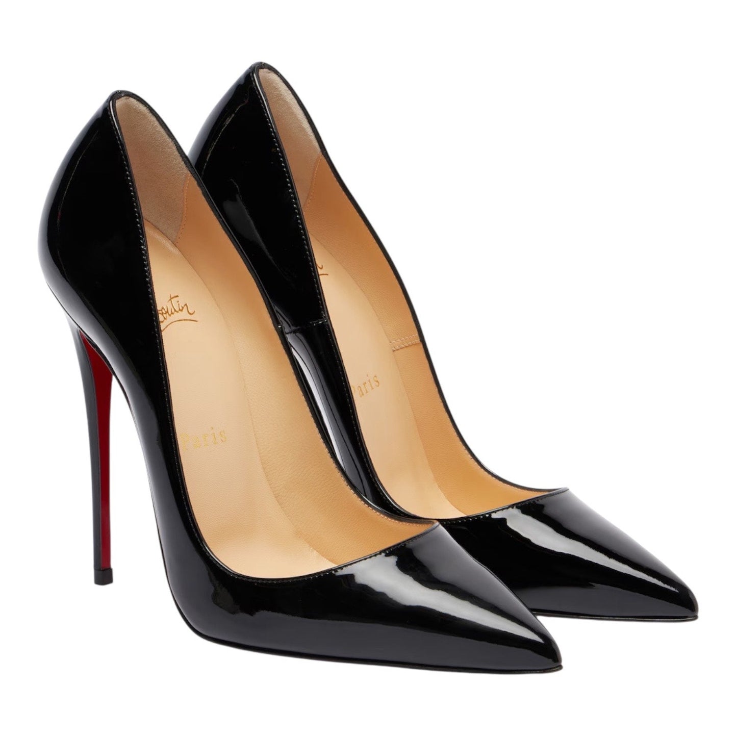 Christian Louboutin So Kate 120 Patent Leather Pump Black Size 41
