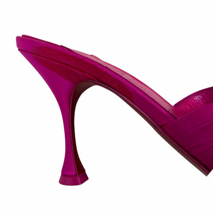 Christian Louboutin Nicol is Back 85 Crepe Satin Mule Sandal Pink Size 40