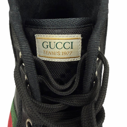Gucci Off the Grid High Top Sneakers 1977 Tennis Shoes Black Men Size 10.5/US 11