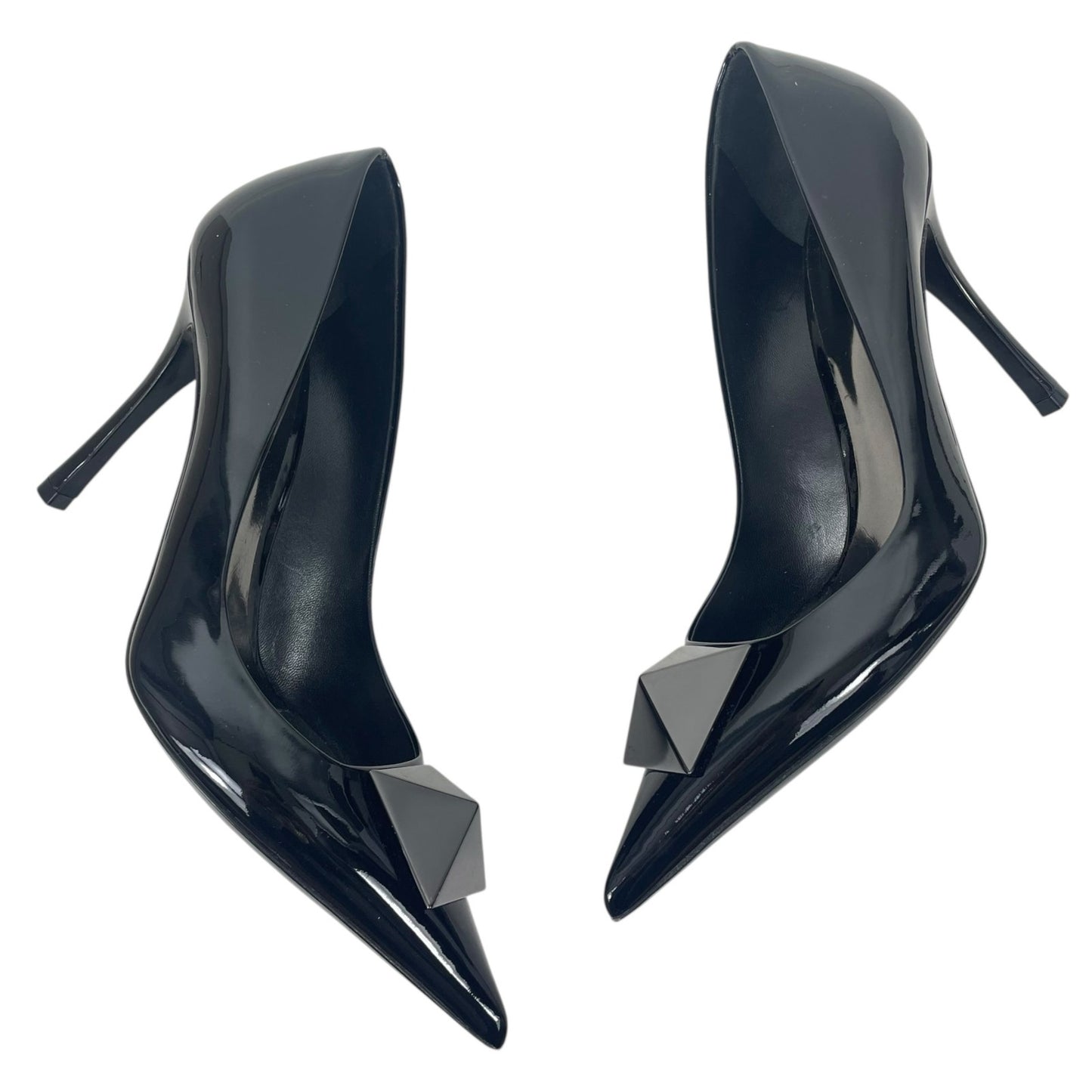 Valentino Garavani One Stud 100 Patent Leather Pumps Black Size 37