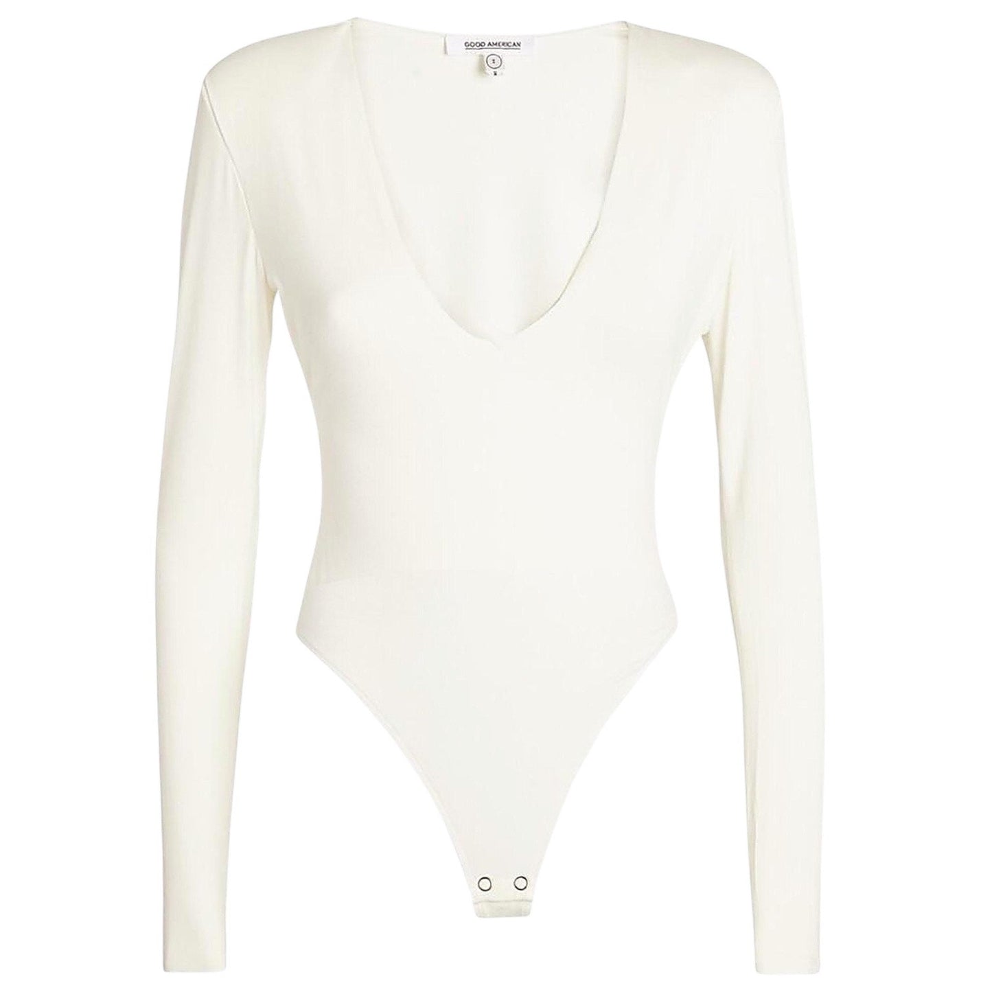 Good American Good Body Power Shoulder Bodysuit Ivory Size 5/ 2X