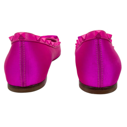 Valentino Garavani Rockstud Satin Ballet Flat Pink Size 41