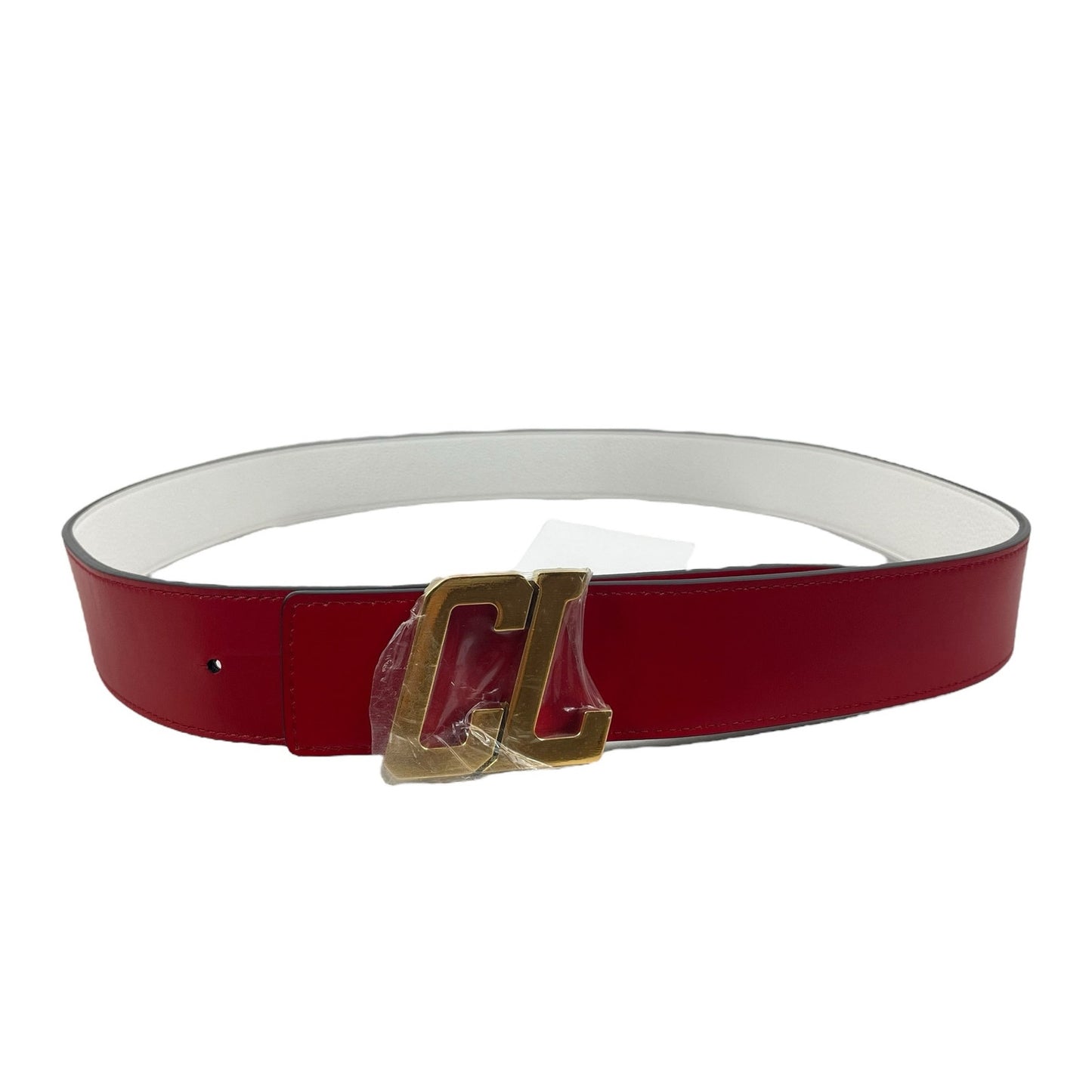 Christian Louboutin Happy Rui Logo Reversible Leather Belt Size 110/44