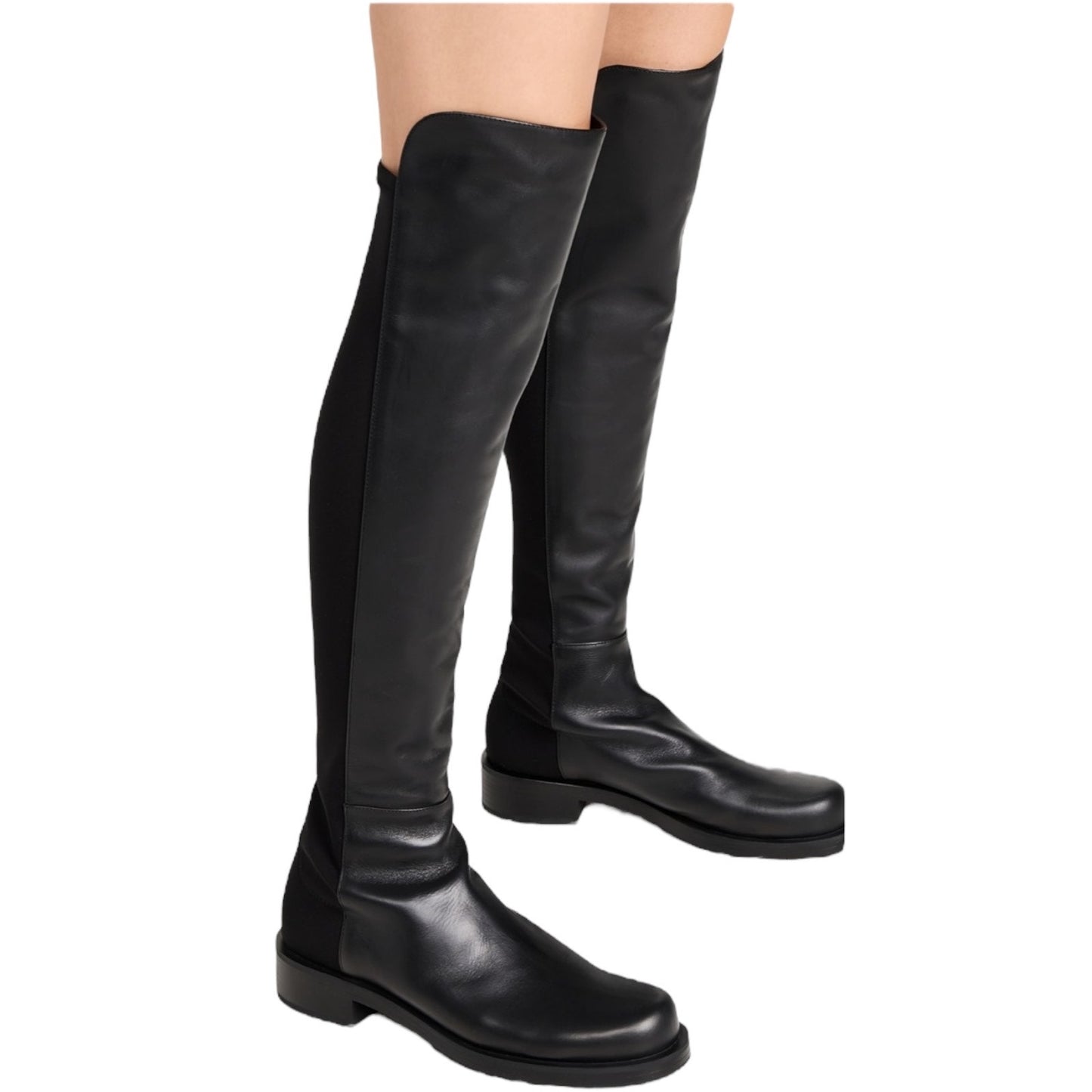 Stuart Weitzman 5050 Over the Knee Leather Boots Black Size 8M