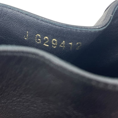 Chanel CC Logo Cap Toe Lamb Leather Heel Ankle Boots Black Size 38