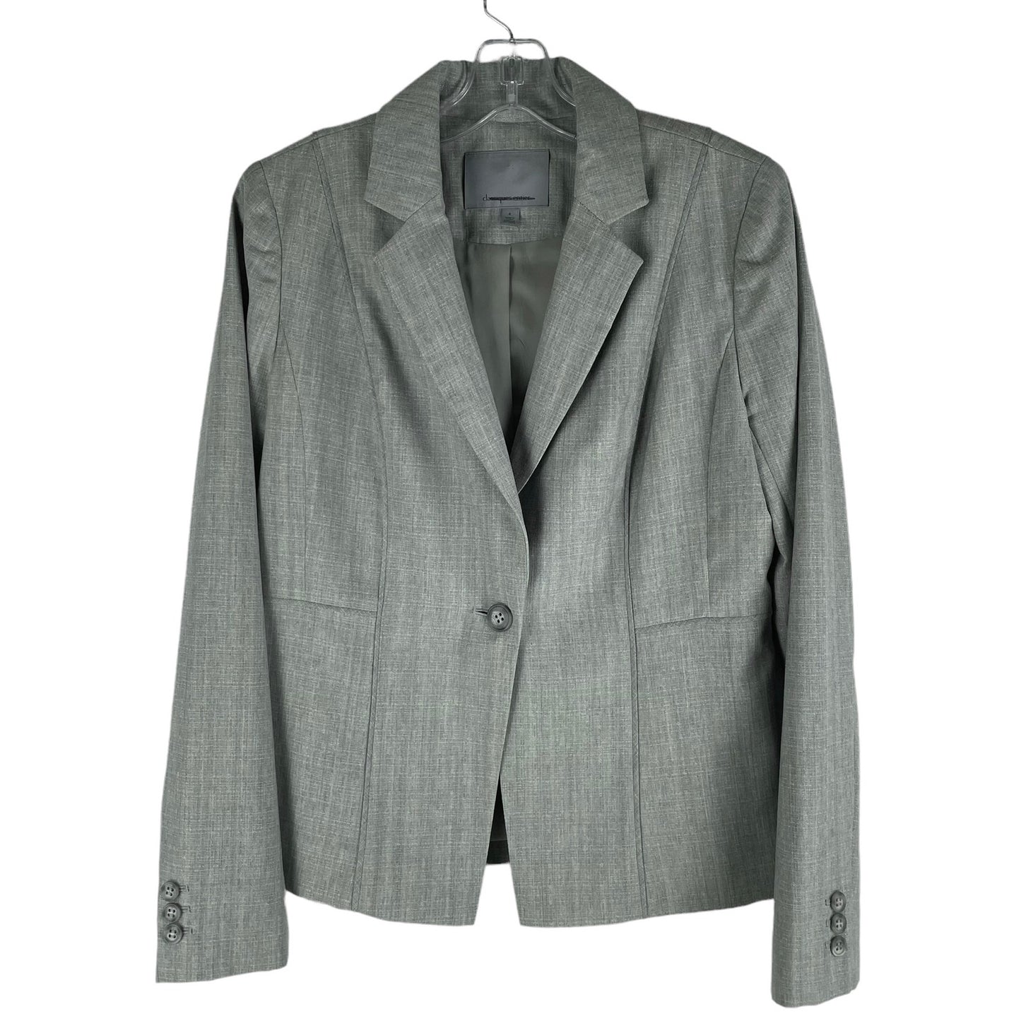 Classiques Entier Wool Blazer Jacket Suit One Button Light Gray Size 8