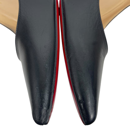 Christian Louboutin Decollete 554 100mm Kid Leather Pump Black Size 42