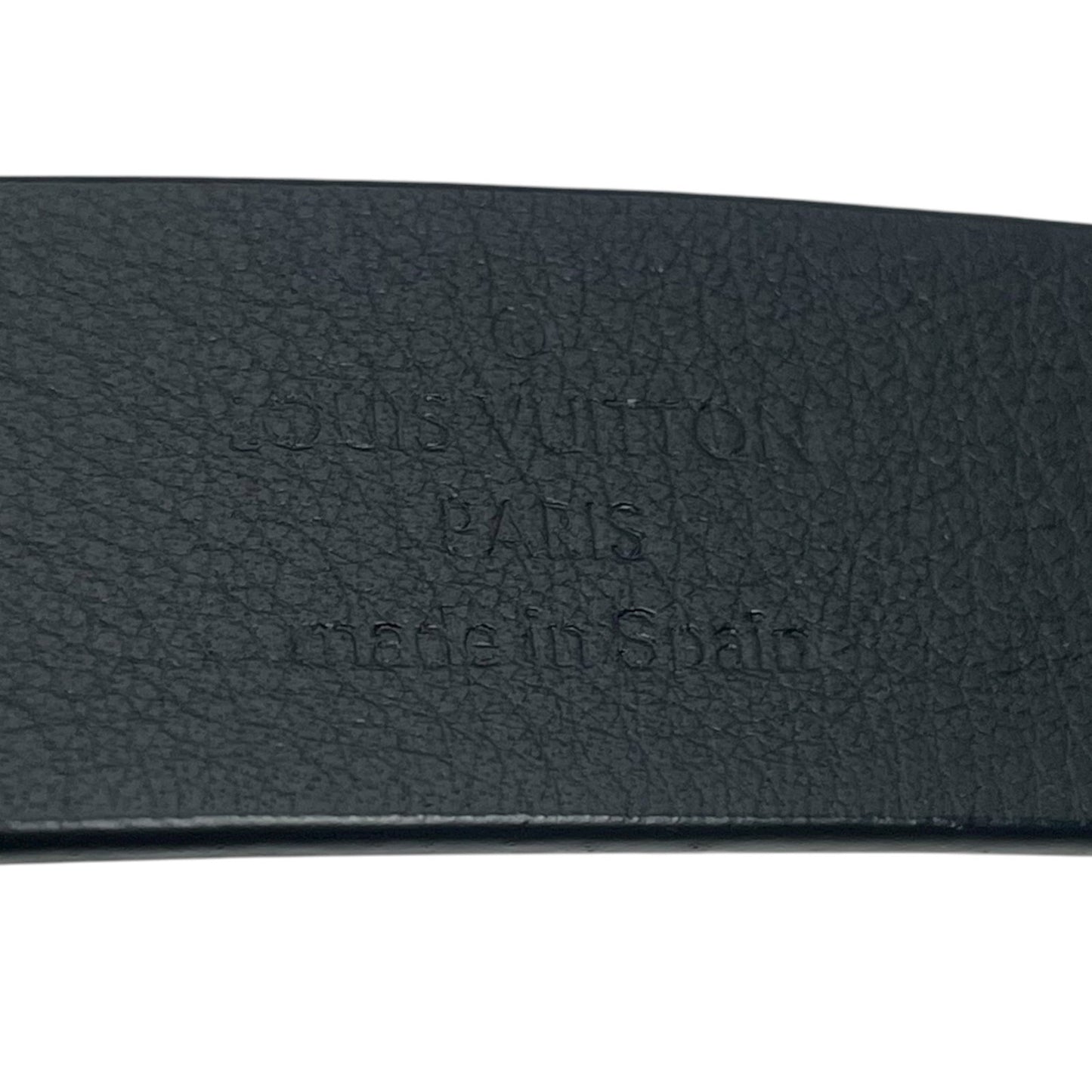 Louis Vuitton LV Initiale 20mm Leather Belt Black Gold Buckle Size 75/30