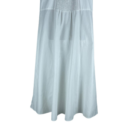 Brochu Walker The Aurora Ruffle Midi Dress Pockets Cotton White Size L