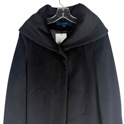 Cole Haan Single Breasted Wool Blend Long Coat Black Size 8