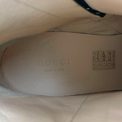 Gucci Magnum Calf Leather Horsebit Lug Sole Boots Black Size 40