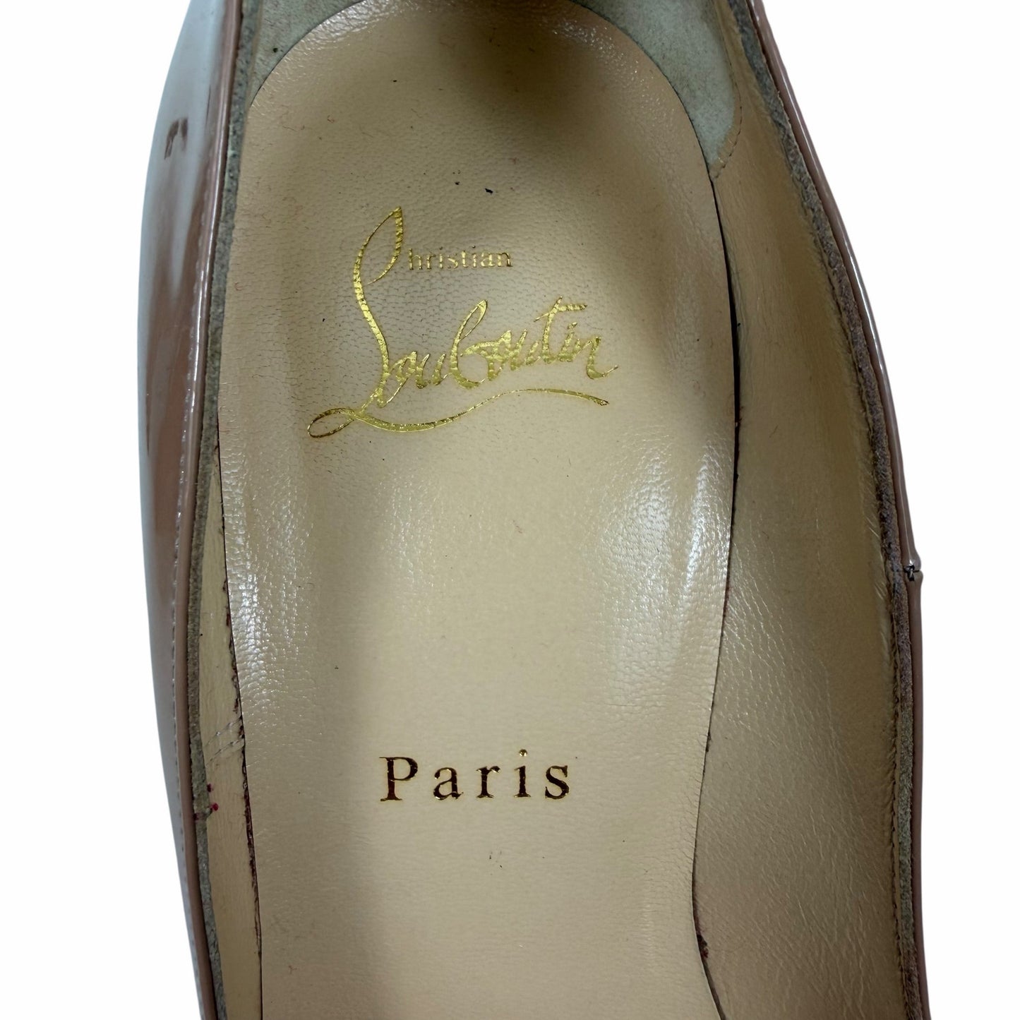 Christian Louboutin So Kate 120mm Patent Leather Pump Blush Size 37.5