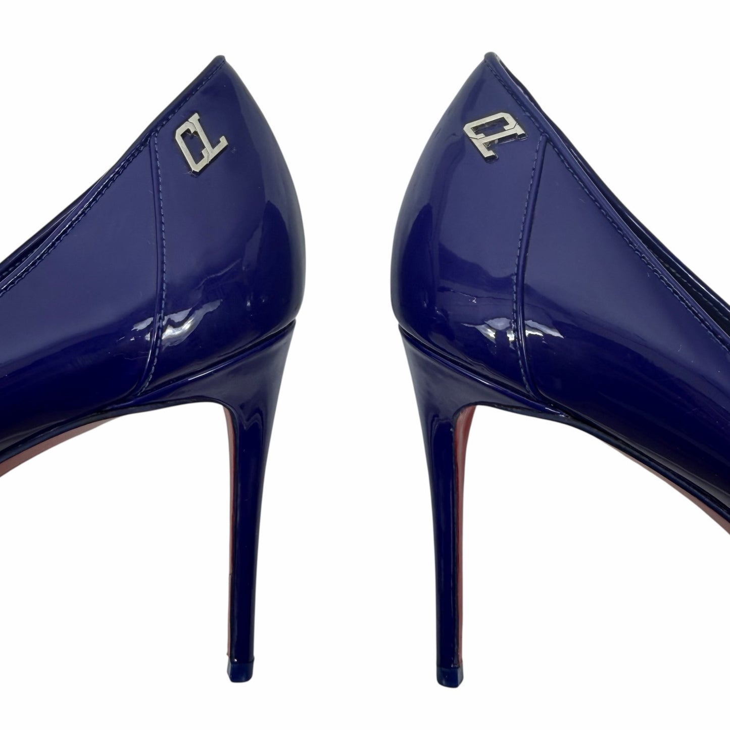 Christian Louboutin Sporty Kate 85 Patent Pump Galactiqueen Blue Size 42