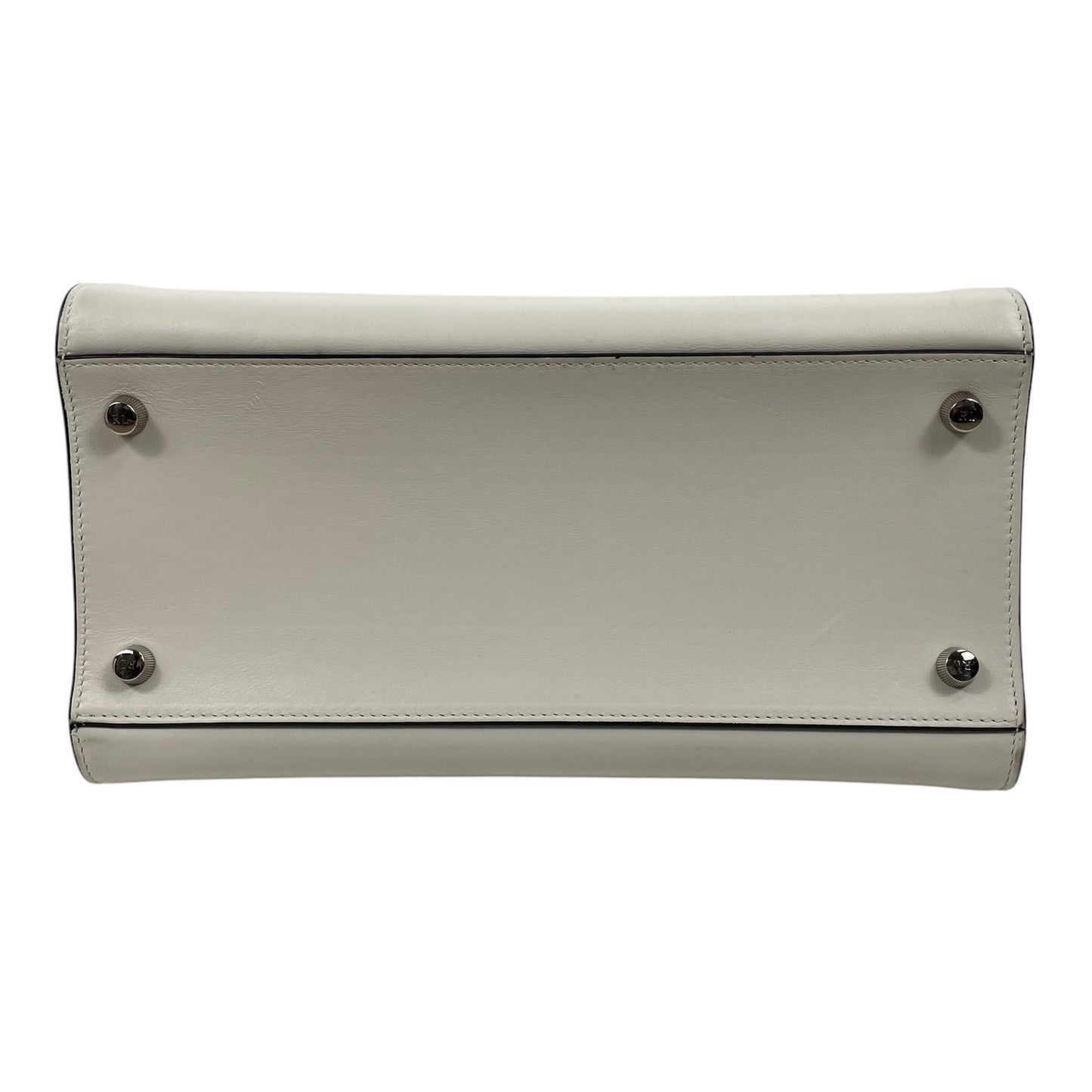 Ralph Lauren Collection RL50 Leather Medium Satchel Top Handle Bag White