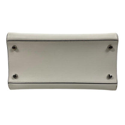 Ralph Lauren Collection RL50 Leather Medium Satchel Top Handle Bag White
