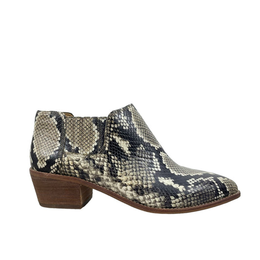 Madewell Sonia Snakeskin Printed Chelsea Boots Natural Size 7.5