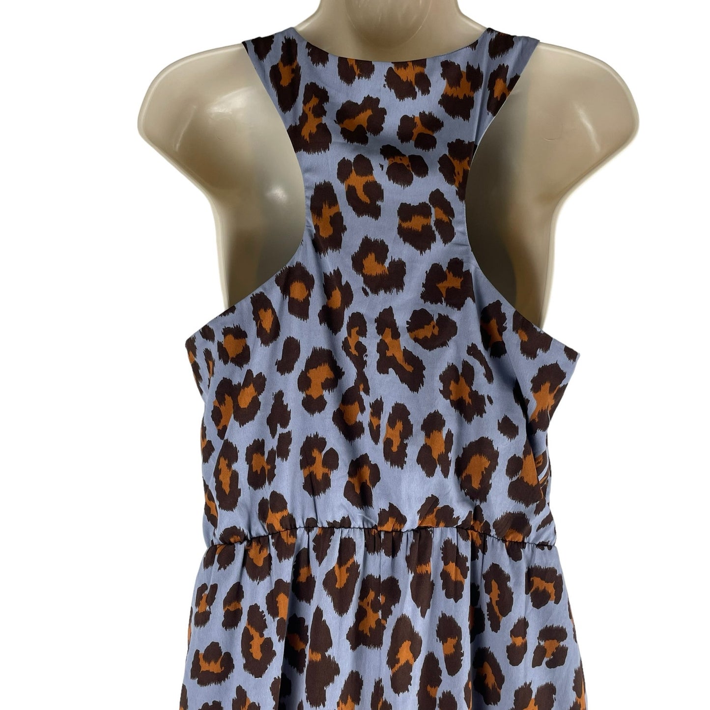 Walter Baker Alexandra Cheetah Printed Maxi Dress Blue Size S