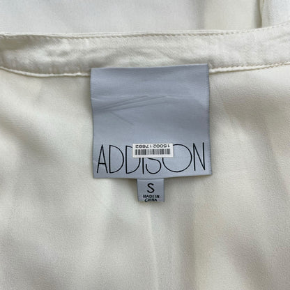 addison Revolve Cascade Hem Button Front Drapey Blouse Ivory Size S