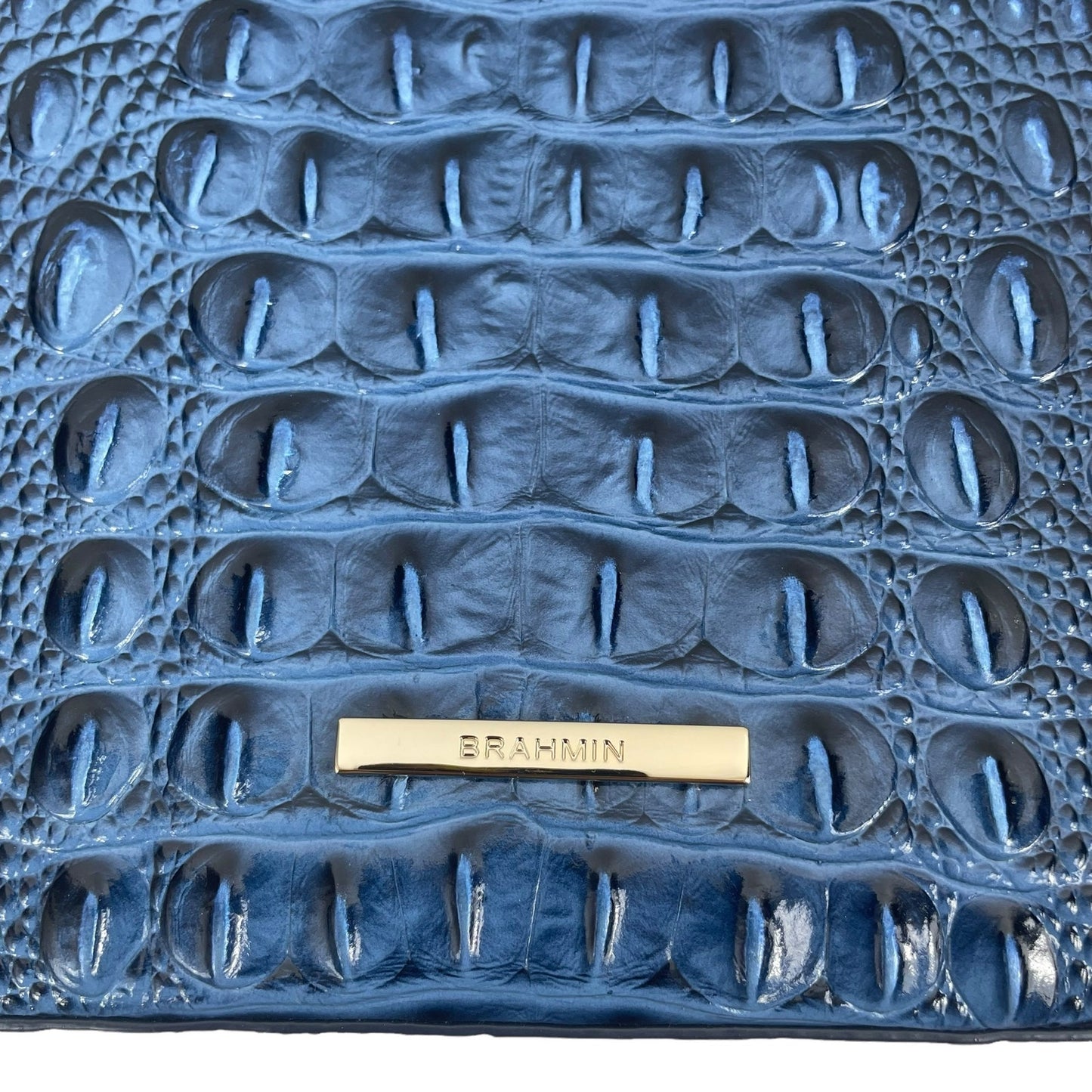 Brahmin Katie Leather Crossbody Bag Maritime Melbourne Croc Embossed