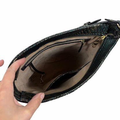 Brahmin Quinn Agata Melbourne Bucket Bag Metallic Green