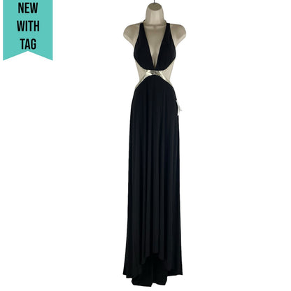 Aidan Mattox Black Cutout Evening Gown Cocktail Dress Size 2